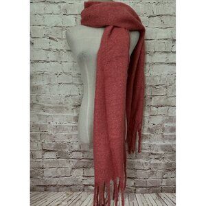 Lauren Conrad Womens Tea Rose Pink Cozy Soft Warm Blanket Scarf 72.5"  x  17.5"